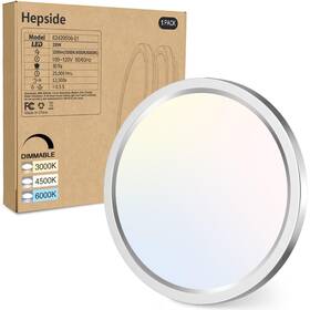 Hepside 8598 1pack Flush Mount Led Ceiling Light 12inch-1pack Brushed Nickel