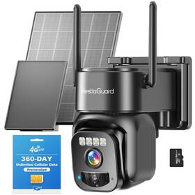 Hestiaguard Wp-hg-bw05bk360d 2025 4g Lte Cellular Security Camera Solar With 360-day Unlimited Data Built-