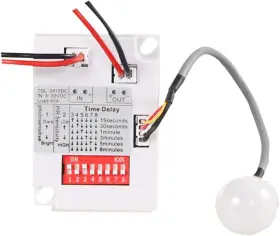 3-01-1585 Hiletgo 12v 24v Pir Motion Sensor 7-10m Switch Ir Infrared Human Body Induction