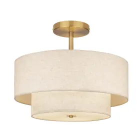 Clfb-zy-001g Hiluxia 18 Inch Large Semi Flush Mount Ceiling Light Fixture With Dual Gold