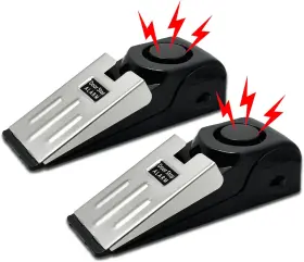 Hnhmt 313057696615 2 Pack Portable Door Stop Alarm Stopper With 120db Loud Security Tr