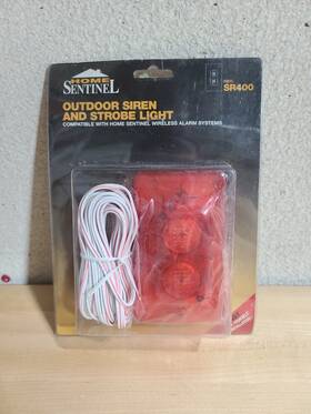 Home Sentinel 777695474903 Outdoor Alarm Siren Strobe Light Sr400 Mansoor Electronics Vintage
