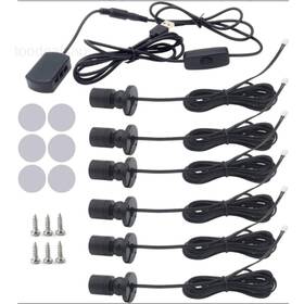 Homehigh Msl001 6 Pcs Mini Led Spotlight For Display Warm White 3000k Black