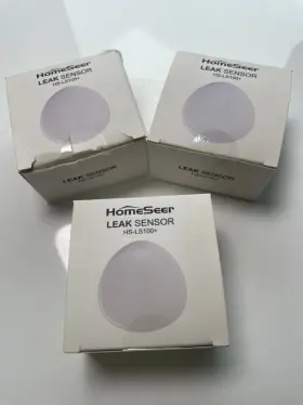 Hs-ls100 Homeseer Lot Of 3 Nib Water Leak Sensor Hs-ls 100 Z-wave Plus