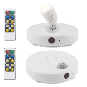 Rc-09 Honwell Wireless Led Spotlights 2 Pack Accent Light Puck Lights With White