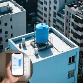 0.1-3m Htsziot 746407216100 Tuya Smart Life App Wifi Liquid Level Sensor Ultrasonic Tank Monitor I
