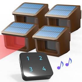 Htzsafe B0932smc6n Driveway Alarm System- Solar Alarms- 3 Adjustable