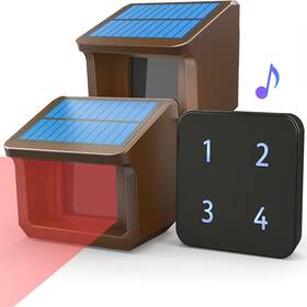 Htzsafe B0bpcxg23s Driveway Alarm- 1/2mile Solar Alarm System- Up To 70ft Wide