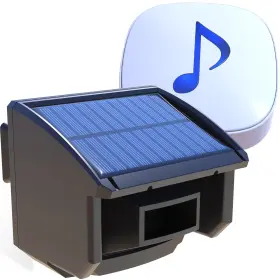 Eb-805a Htzsafe Solar Driveway Alarm System 1/4 Mile Long Transmission Range Waterproof
