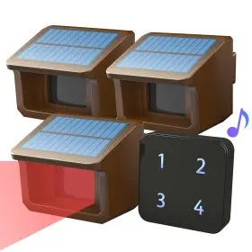 3hb-t904 Htzsafe Hb-806a Driveway Alarm System- 1/2mile Solar Up To 70ft Wide S