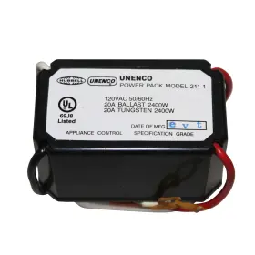 211-1 Hubbell Inc. Unenco 120vac Occupancy Sensor Power Pack 20a Ballast