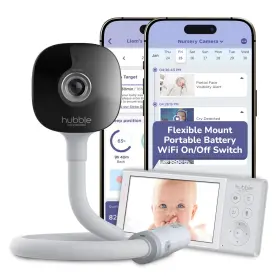 Hubble Connected 850072711096 Gobaby Ai Portable Pro Baby Monitor 2k Hd Wireless Camer