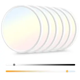 Hh-tgxxd-12in-6p-w Hunhun 6 Pack 12 Inch Dimmable Led Flush Mount Ceiling Light Fixture White