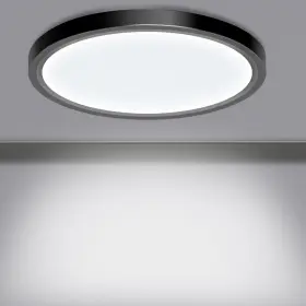 R-24w-bk-1p-ca Ibestwin Led Flush Mount Ceiling Light Fixture 24w 12inch 1pack Black