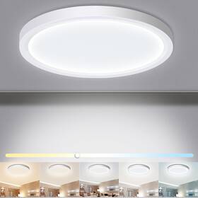 Ibestwin R-24w-we-1p-ca Led Flush Mount Ceiling Light Fixture 24w 12inch 1pack White
