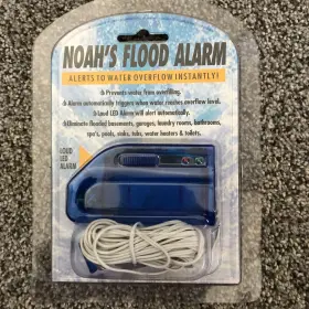 Ideaworks 032062098848 Noah S Flood Alarm Alerts To Water Overflow Instantly Loud Led New Blue
