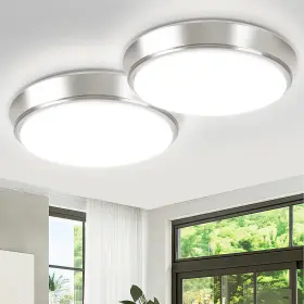 63633009-03 Iinvgood 13 Inch 36w Dimmable Flush Mount Led Ceiling Lights 5cct Brushed Nickle