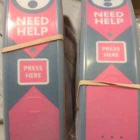 Indyme Cb982 Wireless 1-button Help Button Indoor Only Pink Gray