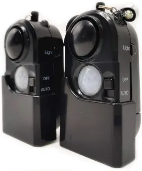 A002 Inno 2 Packs 120db Portable Mini Motion Detector Alarm Siren With Keychain And Led Ligh