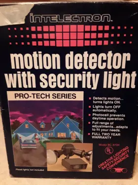 Intelectron 026365870102 New Motion Detector With Security Light Bc 870k