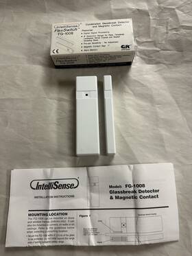 Intellisense Fg-1008 New Flexswitch Combo Glassbreak Detector And Magnetic Contact