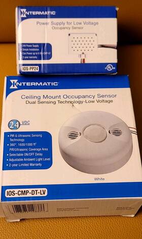 Intermatic I0s-cmp-dt-lv And I0s-pp24 Occupancy Sensor White New
