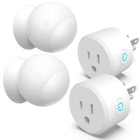 Isyncplug Qc001 2 Pack Wireless Motion Sensor Outlet Plug-in Pir Infrared Activated S