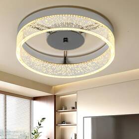 Jaycomey Smx0790-ch Led Flush Mount Round Chrome Ceiling Light