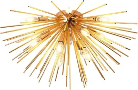 Soy0044-12-gold Jaycomey Sputnik Ceiling Light Fixtures 12-ceiling Light/gold Gold