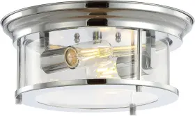 Jyl7446c Jonathan Y Lauren 13.25 Inch Metal/glass Led Flush Mount Chrome