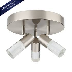 Kadision Kds-trc-bubl-40-3lt 3-light Semi Flush Mount Ceiling Light 3 Head Brushed Nickel