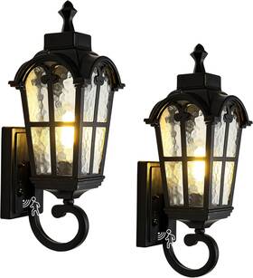 Kainozoic M614-2 Outdoor Wall Lantern Motion Sensor Dusk Dawn Porch Light Waterproof Anti-rust