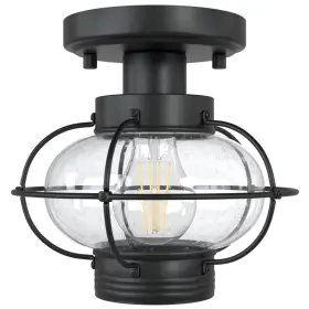 Wl123-mk Kalium Outdoor Flush Mount Ceiling Light Fixture 9.75 Inch 9 Black