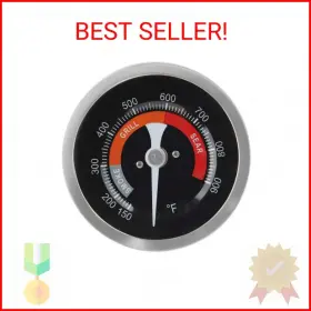 Kamaster 679628639086 Big Grill Temperature For Green Egg 150-900 F Waterproof 3 1/4 Inch Lar