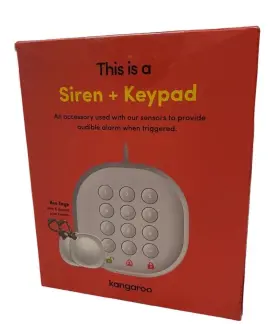 A0003 Kangaroo Home Security Siren Keypad Surveillance White Alarm New A0003 Kangaroo Home Security Siren Keypad Surveillance White Alarm New