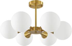 Kco 788481610504 Lighting Brushed Gold Sputnik Flush Mount Ceiling Light Mid Gold-6