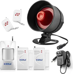 Kerui 445008774776 Home Security System Indoor Outdoor Weather-proof Siren Window Door Sensor