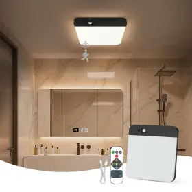 Clf00308usb-c Kindeep Rechargeable Motion Sensor Ceiling Light Wireless 1 Pack Black