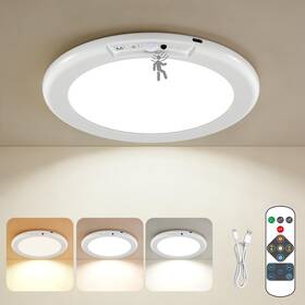 Kindeep Clf00608usb-c Rechargeable Motion Sensor Ceiling Light With 1 Pack White 3cct