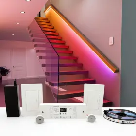 Kmg-45-rgbic Komigan Motion Sensor With Daylight Led Stair Light Kit Kmg-45 16.4ft Rg