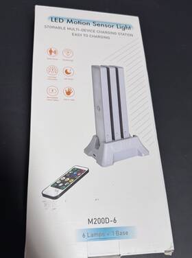 Led Sensor Lighting M200d-6 Motion Closet Under Cabinet Lights With Charging Station 6 Pack. New