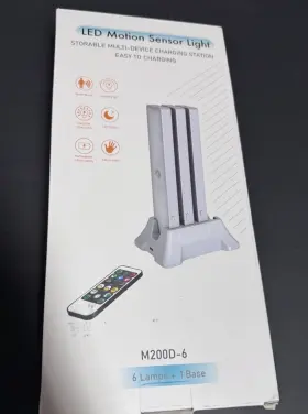 M200d-6 Led Sensor Lighting Motion Closet Under Cabinet Lights With Charging Station 6 Pack. New