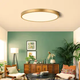 Lm-xdd-us-18w-ww-1p-g Ledlightsworld 9 Inch Led Flush Mount Ceiling Light Fixture Gold Warm White 3000k Lm-xdd-us-18w-ww-1p-g Ledlightsworld 9 Inch Led Flush Mount Ceiling Light Fixture Gold Warm White 3000k