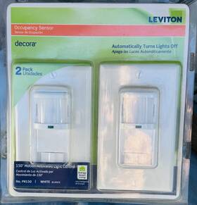 Leviton 078477512050 Decora Pr150 Occupancy Sensor 2-pack - White Brand New-factory Sealed