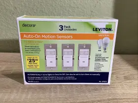 M02-ips02-3pw Leviton Decora Auto-on Motion Sensors - 3 Pack #g M02-ips02-3pw Leviton Decora Auto-on Motion Sensors - 3 Pack #g