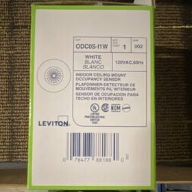 Leviton Odcos-i1w Ceiling Mount Occupancy Sensor White Indoor 120v Wired