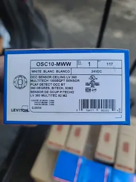 Osc10-mww Leviton Occupancy Sensor Ceiling Mount 24vdc 1000sqft White