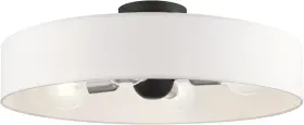 46928-04 Livex Lighting 4 22 Inch L X W 7 H Black With Brushed Nickel Accents