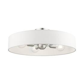 Livex 46928-91 Lighting 4 Light Brushed 22 Inch L X W 7 H Nickel
