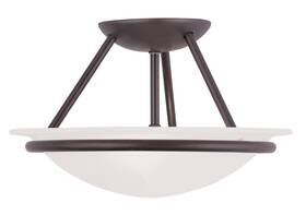 Livex 4823-07 Lighting Newburgh 2-light Ceiling 12 Inch L X W 7 H Bronze